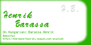 henrik barassa business card